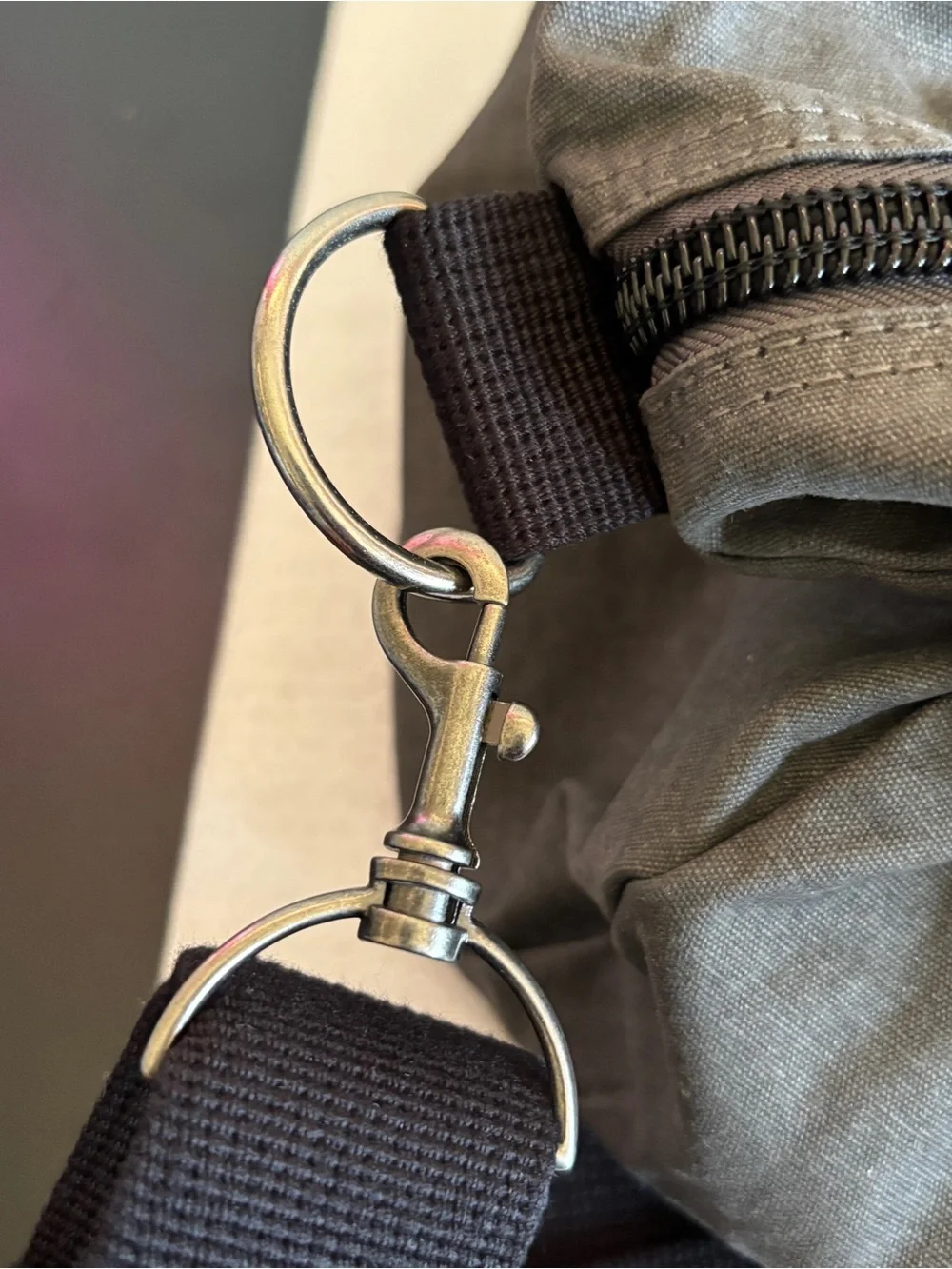 American Eagle Outfitters Charcoal Grey Canvas Duffle Bag